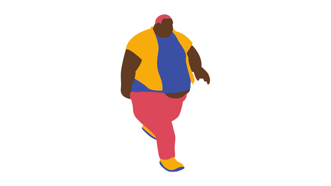 A portly man