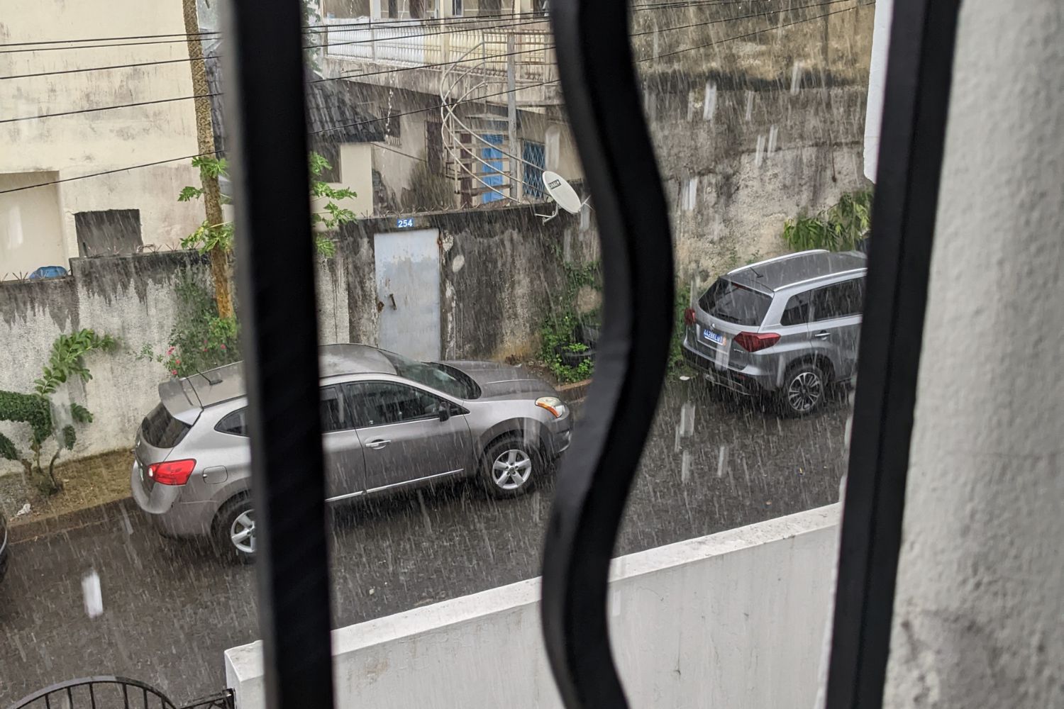 rainy street in Abidjan