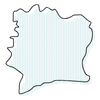 Colorful map of Côte d'Ivoire